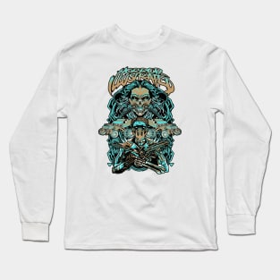 HORROR ILLUSTRATED MAD MAX BLUE Long Sleeve T-Shirt